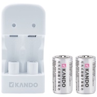 KANDO 感動 電池充電器套組 MU-123 充電器(40 x 25 x 80mm)41.6g + 電池(16 x 32mm)16.6g 580mAh + USB線 CR123A 1組