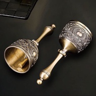 European Antique Hand-Cranked Bronze Bell Magic Tool Hand-held Elderly Bell Reminder Early Education