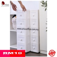3/5/7 Tier Plastic Drawer Cabinet - Slim Design / Plastic Cabinet / Kabinet / Gap Drawer