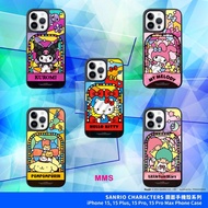 正版 Sanrio Kuromi Hello Kitty My Melody Pompompurin 布甸狗 Little Twin Stars  iPhone 15 系列 彩繪鏡面 手機殼