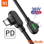 Mcdodo 36W PD Type-C To Lightning USB C Fast Charger Compatible with  iPhone13 12 11 Por Mxs XS Macbook IPad IOS13 Cables CA-737