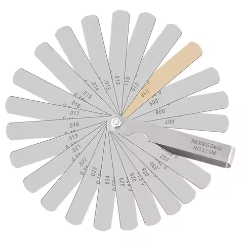 32 Piece Feeler Gauge Portable Durable Various Specifications Arc Stainless Steel Feeler Gauge Gap G