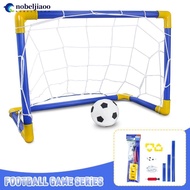 NOBELJIAOO Indoor Outdoor Mini Folding Soccer Goal Net Plastic Football Post Frame Set Inflatable Ki