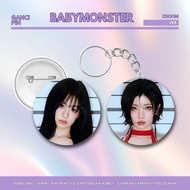 GANTUNGAN HOLOGRAM KEYCHAIN BABYMONSTER PIN CHOOM 58MMKeychain KPOP KEYCHAIN UNOFFICIAL AHYEON