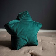 Emerald green Velvet Star Bean Bag Chair - toddler nursery floor cushion