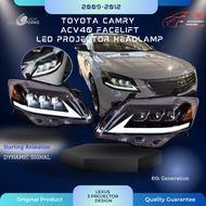 Toyota Camry ACV40 Facelift 2009-2012 Lexus 3 Projector Design Headlamp Assembly