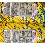 TAYAR DUAL PURPOSE 120/70-13 BRAND SWALLOW INDONESIA (SYM HUSKY 150 DEPAN)