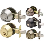 Single Cylinder Deadbolt, Round Deadbolt Lock with Keys, Modern Door Locks with Deadbolt, Deadbolt f