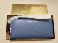 全新Michael Kors藍色長銀包