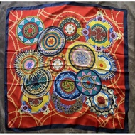Square scarf size 90x90, shirt wrap, neck scarf.