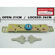 1 SET ROLLER SHUTTER LOCK CENTRE LOCKSET KUNCI PINTU GULUNG - 21CM / 26CM 2 KEYS