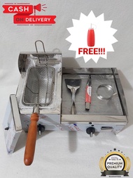 BURGER GRILLER 12X12 WITH DEEP FRYER PURE STAINLESS (PANG NEGOSYO)