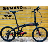 TRS TOPAZ 20" SHIMANO 8 Speed Aluminum Folding Bike / Basikal Lipat / Foldable Bike / Basikal Lipat Shimano 2025
