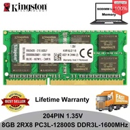 Kingston 8gb 2rx8 Pc3L-12800S Ddr3L - 1600mhz 1.35v 204pin Somblinm Laptop Ram Notebook Ram Notebook