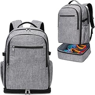 Travel Backpack with Expandable Shoe Compartment 34L-42L Carry On Laptop Backpack Weekender Gym Bag 