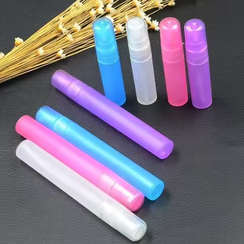 5pcs 5ml/10ml Make-up Water Small Sample Separate Bottle Portable Fall Proof Plastic Perfume Separat