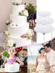 1套多層透明烘焙蛋糕裝飾架，可重複使用的塑料蛋糕支撐架烘焙工具，多層蛋糕盤，非常適用於婚禮生日派對、節日活動、烘焙配件、桌面裝飾