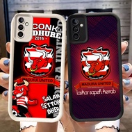 DK-70 Madura United Indonesia FC Silicone Casing black and white for OPPO Realme C73 14T 2025 14 A5 