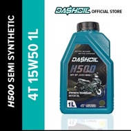 DASHOIL H500 SEMI SINTETIK 15W50 1LITER 4T MINYAK ENJIN MINYAK MOTOR HITAM