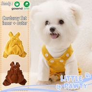 Littlepawty - Corduroy Jumpsuit Set | Premium Male and Female Pet Top Dog Cat Clothes Cat Clothes Do