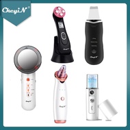 CkeyiN Electroporation EMS LED Light Facial Massager Beauty Ultrasonic Skin Scrubber Fat Burner Blac