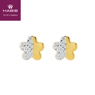 HABIB Oro Italia Arrailla White and Yellow Gold Earring, 916 Gold