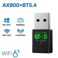 Kebememe ax900 USB Wifi 6 Adapter Bluetooth 5.4 Dongle băng tần kép 2.4G/5GHz USB Wifi mạng Wifi WLA