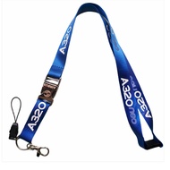 [PENGHANTARAN LAJU💯] Airbus A320 Neo Blue Lanyard Premium Aviation Polyester Lanyard for Promotional