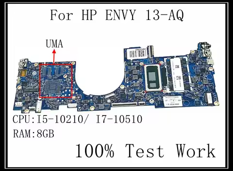 For HP ENVY 13-AQ Laptop Motherboard 18744-1 With I5-10210/ I7-10510 CPU 8GB RAM 100% Test Work
