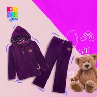 KiddeeCrew ชุดเซ็ท เสื้อและกางเกง สีม่วง Born to be a princess เด็กผู้หญิง เหมาะสำหรับอายุ 2-10 ปี