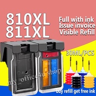 Canon 810 811 ink  pg810xl cl 811xl refillable ink cartridge compatible for Canon MP237  MP245  MP25
