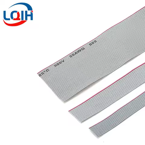 1/3/5Meter 1.27mm Pitch Grey Flat Ribbon Cable For IDC 2.54MM FC Connector 6/8/10/12P 14P 16P 18P 20