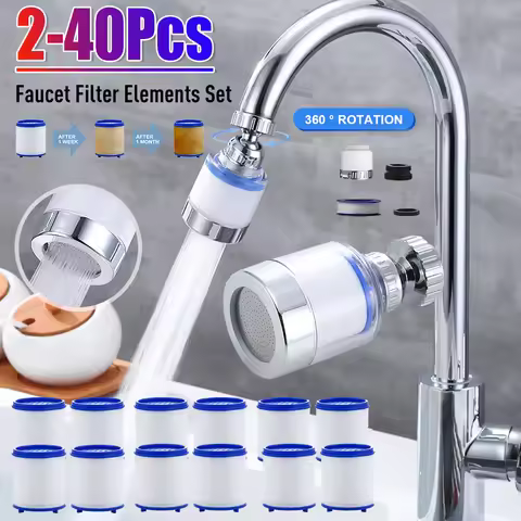 Kitchen Faucet Water Filter Pressurized Sink Filter Water Purifier 360° Tap Splash Proof Faucet Aera
