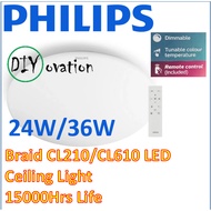 Philips Braid CL210/ CL610 24W / 36W LED ceiling Light/ Long life/ Remote Control/ Dimmable