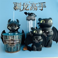 How to Train Your Dragon Toothless Water Cup Modeling Cup Straw Cup Night Brake Popcorn Bucket Combi