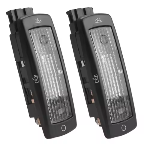 T-Top-Rated-3B0947291 Black 2Pcs Rear Reading Map Dome Light Ceiling Lamp For VW Golf Passat 1998-20
