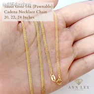 【Spot goods】✤₪☄✓PAWNABLE✓FREE SHIPPING✓COD Legit Real Saudi Gold 18k Cadena Necklace Chain 20, 22, 2