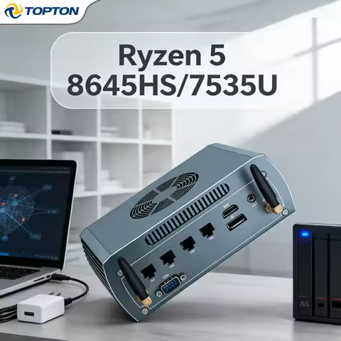 Solid FU04 Firewall AMD Mini PC, Ryzen 5 8645HS/7535U, 2x DDR5, 2x NVMe, Proxmox pfSense NAS Gaming 