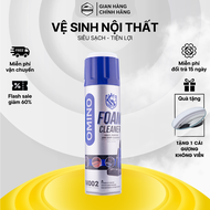 Bình Xịt Bọt Đa Năng M002 OMINO Vệ Sinh Nội Thất 650ml - Ghế Da Ô Tô và Nội thất gia đình- Chính Hãn