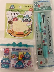 Sanrio 水怪 jetstream 3色筆 memo紙 貼紙套裝