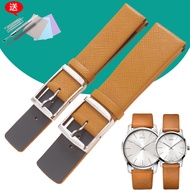 Journey CK Genuine Leather Strap K2G211/K2G231/K2G2G1C Men Women Yellow Leather Strap Pin Buckle Wat
