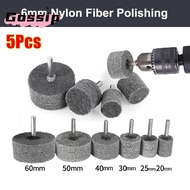 GOSSIP 5Pcs Polishing Wheel, 6mm 1/4" Shank Abrasive Tool Grinding Head,  20/25/30/40/50mm Grey For 