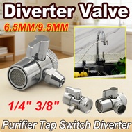 Water Filter Diverter Valve 1/4" 3/8" Water Purifier Diverter Valve Single Cut Valve Easy Install