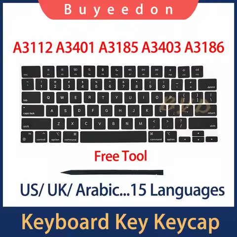 A3112 A3401 A3185 A3403 A3186 Keycaps Keys Key Cap Repair set For Macbook Pro 14" 16" M1 M2 M3