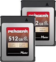 Pergear 512GB CFexpress 4.0 Type B Memory Cards, Up to 3500MB/s Read Speed 3400MB/s Write Speed for