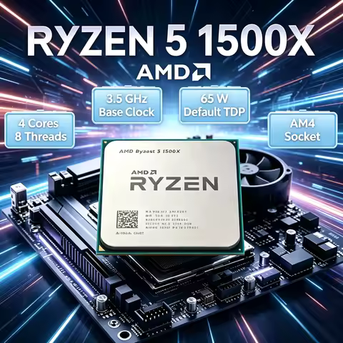 AMD Ryzen 5 1500X Processor 4C 8T 3.7GHz Unlocked Socket AM4 Gaming CPU Without Package R5 1500X V30