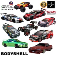 1/10 RC Car PVC painted & Non paint Body Shell for1:10 & 1:8 rc car hsp drift body shell monster,tru