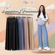 Women Maternity Palazzo Soft Pants Pregnancy Ice Silk Adjustable Pants Plus Size Seluar Mengandung M