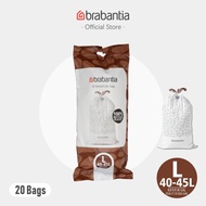 BRABANTIA PerfectFit Bin Liner for 40-45L Bin Size L, 20 Bags Dispenser Pack