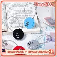 SIMPLICO Travel Lock 3-Digit Combination Padlock Code Lock Luggage Gym Lock Kunci Mangga 鎖頭 (Type 8)